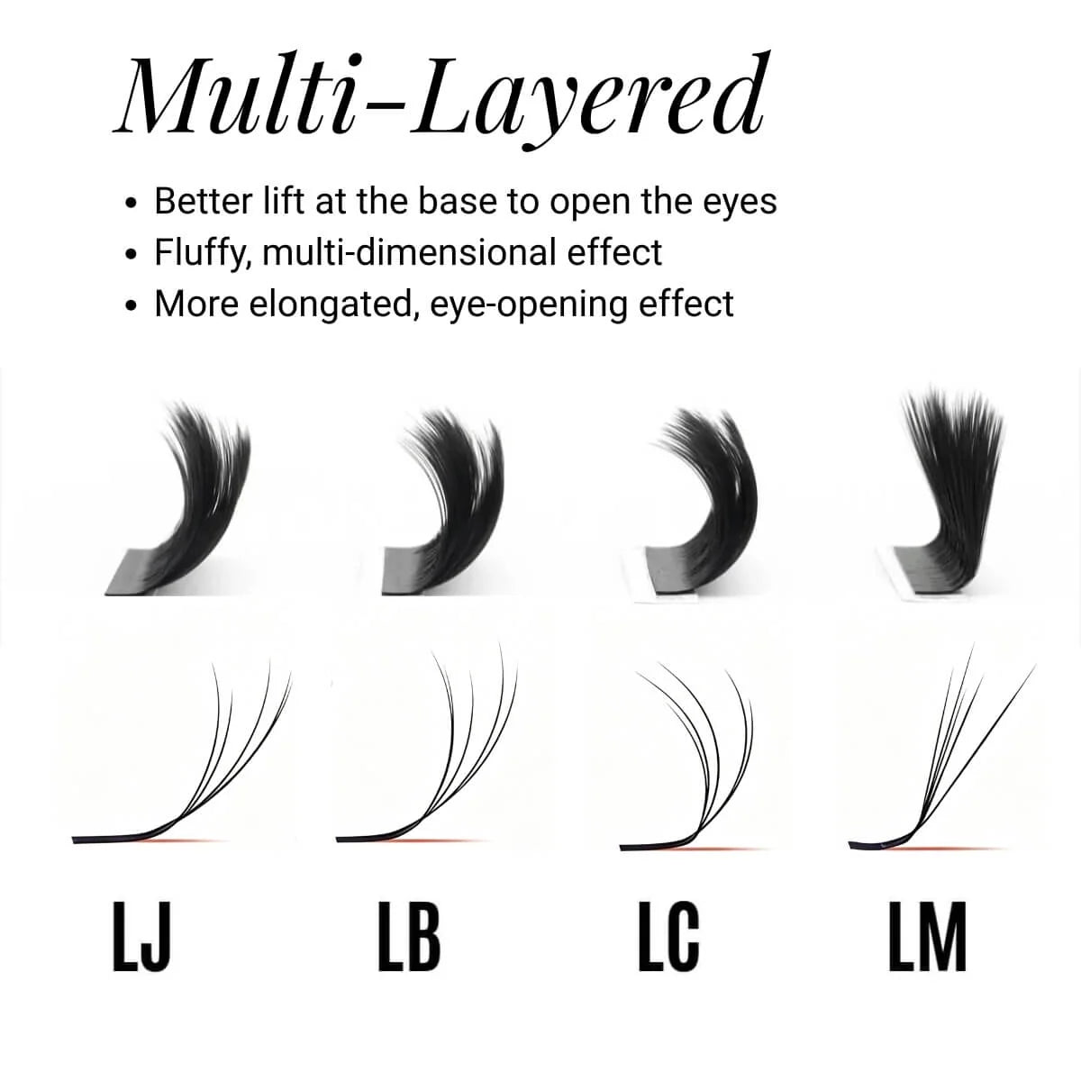 Sense Lashes Multi Layer Camellia