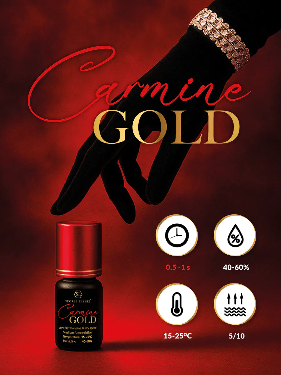 SL Wimpern Kleber Carmine Gold