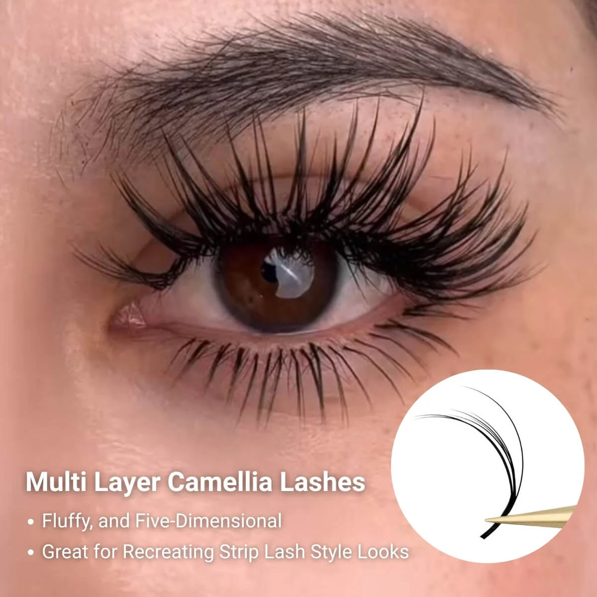 Sense Lashes Multi Layer Camellia